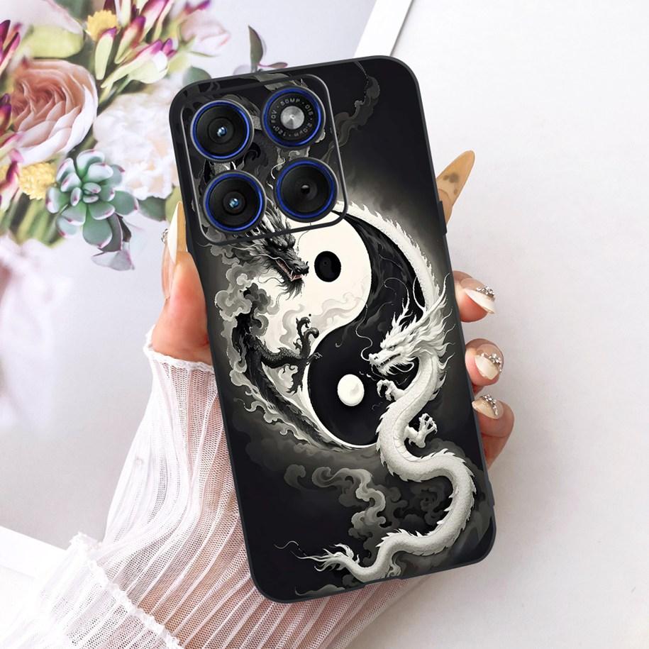 6.7" For Motorola Edge 70 Phone Case Luxury Dragon Cartoon Cover Soft Black Silicone Shell For Motorola Edge70 Moto X70 Air Etui