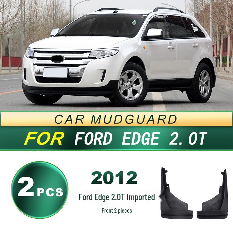 2012 Ford Edge 2.0T Front Mud Flaps: Soft Rubber 2-Piece Mud Guards for Modification