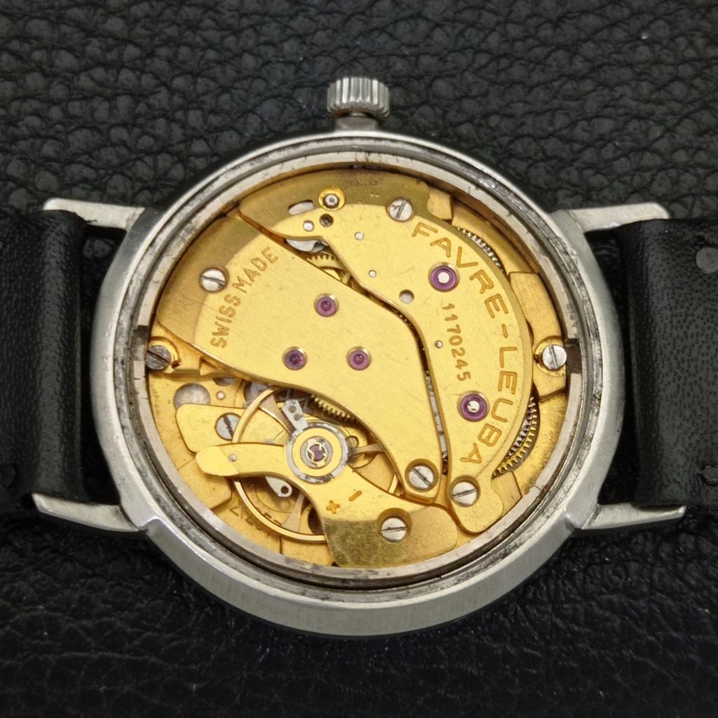 SWISS VINTAGE FAVRE LEUBA TWIN POWER 253 HAND-WINDING MENS WATCH A702050-5 R208-a702050