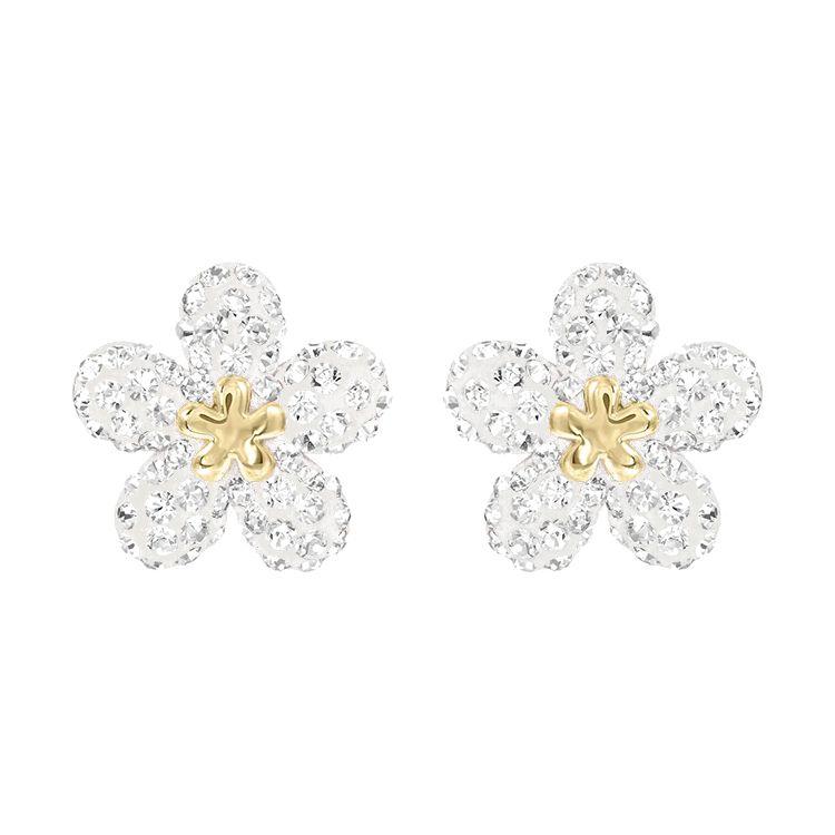

Swarovski Tough Floral Pierced Alloy Earrings Women earrings White 5136838 Box+Shopping Bag