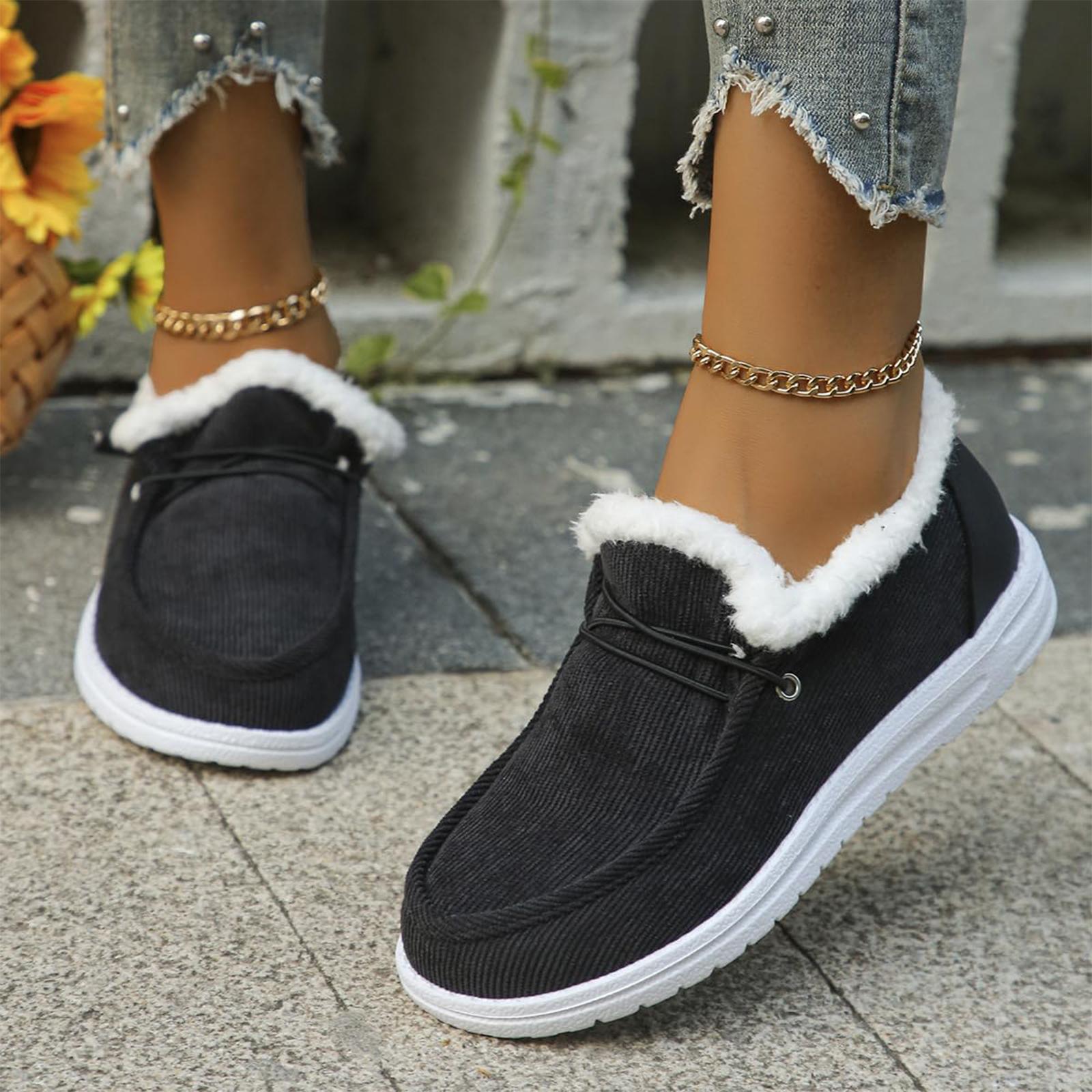 Женская теплая осенне-зимняя обувь Цвет Повседневная и стильная женская обувь 43 чёрный 1800₽