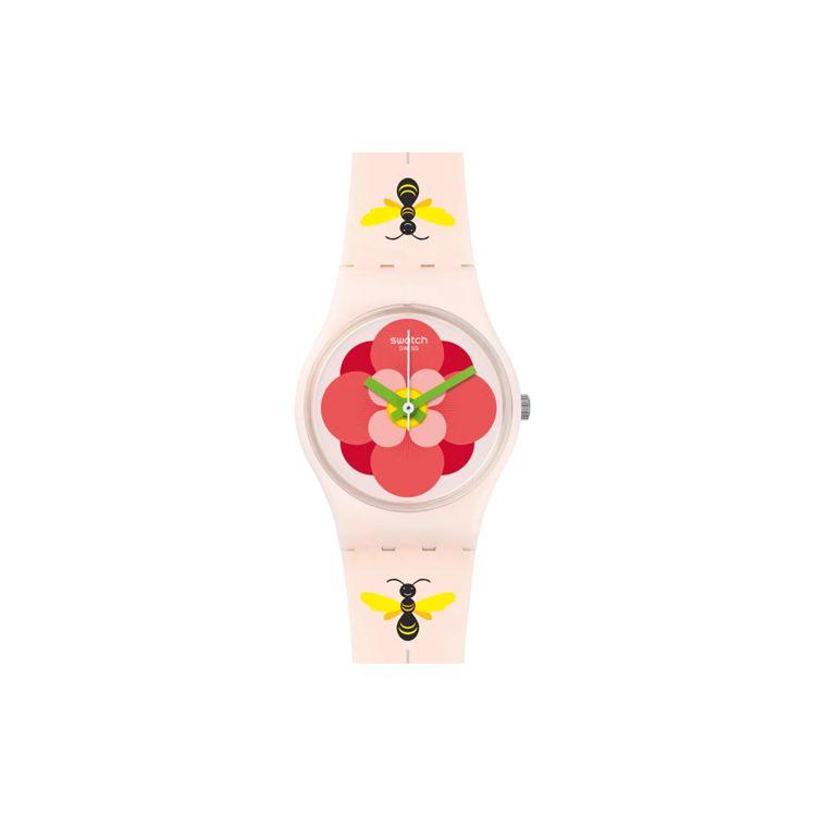 Swatch Flower Jungle Series Quartz Movement 30M Water Resistant Watch Unisex watches Pink LM140 Pink