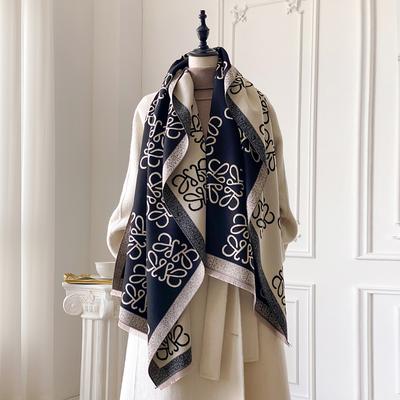 2025 Luxury Brand Women's Winter Warm Cashmere Scarf - Pashmina Shawl Wrap, Hijab, Travel Stole, Echarpe, Thick Warm Blanket