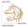 Creative Rhinestone Horse Brooches Party Favors  Animal Lapel Pins Horse Head Brooches  Chinese New Year Couple  Gift