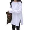 White T-shirt, Women's Clothing, Autumn and Winter Tops, Niche Bottoming Shirt, Long-sleeved Loose Stacking, with Sweater Inside