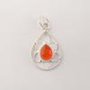 Carnelian Gemstone 925 Stamped Silver Handmade Jewelry Pendant 1.40" Gift For Her PP-19-25