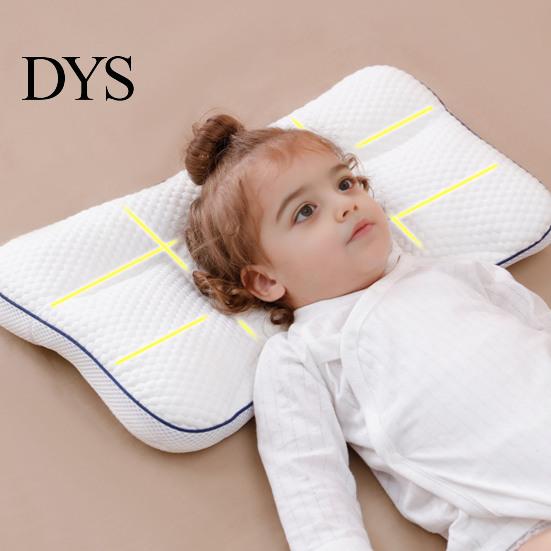 Ergonomisch Contourenkussen voor Rugslapers Kinderen 6 Maanden tot 8 Jaar, Cervicale Ondersteuning Baby Comfortabel Huis Reizen Peuterkussen, Ademend