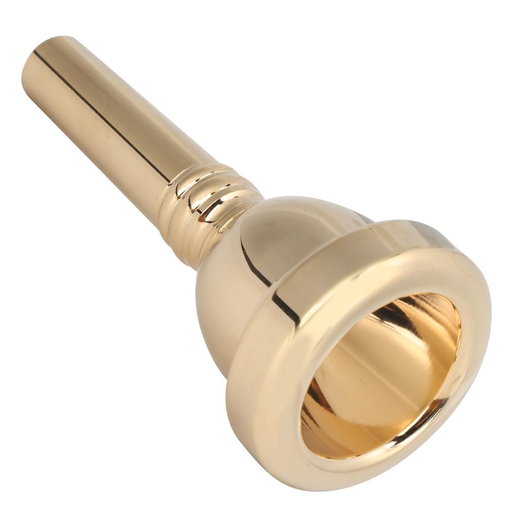 1 2in Horn Mouthpiece Durable Copper Musical Instrument Accessory for Tenor TromboneGold
