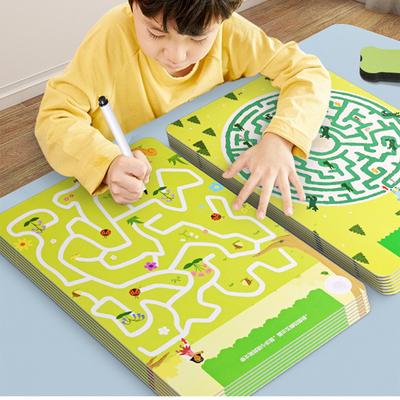 Dětská kniha s bludišti pro trénink koncentrace, puzzle hračky, trénink celkového mozkového myšlení a rozvoje inteligence 60ML
