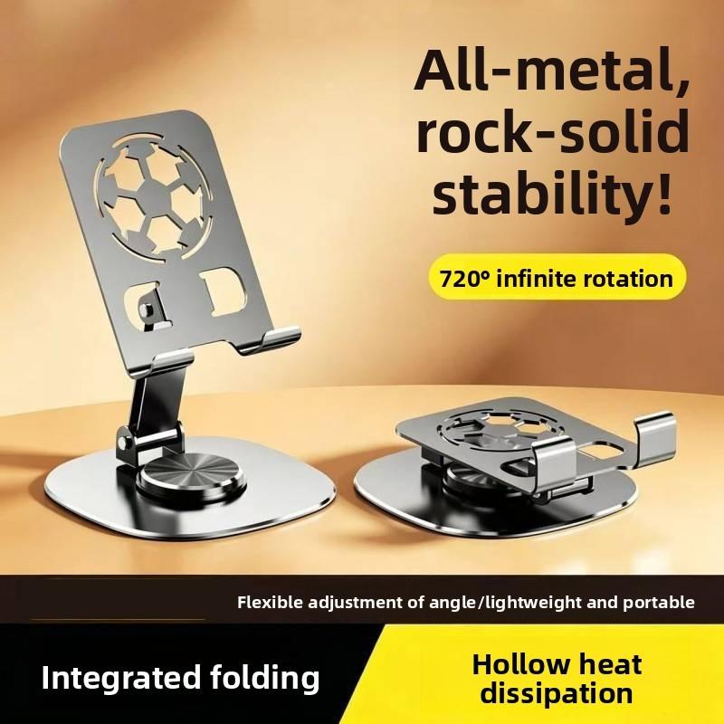 Metal Phone Stand With 360degree Rotation For Home Office And Travel Use