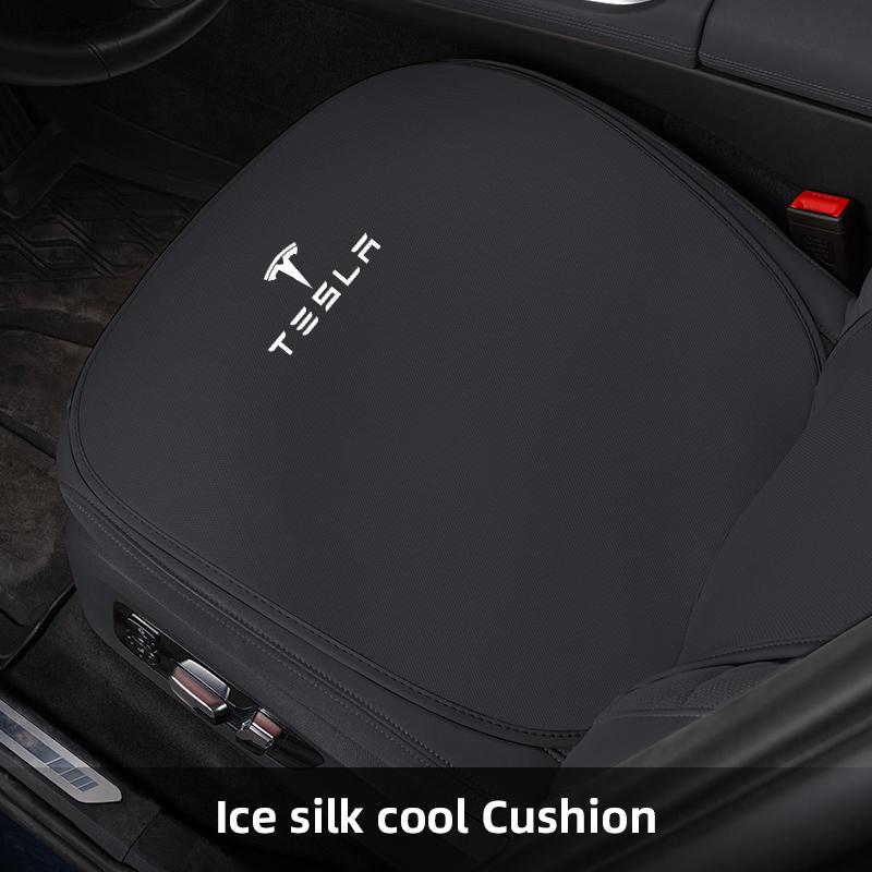 Car Seat Cushion Cover Breathable Ice Silk Soft Mats For Tesla Model 3 Model S Model X Model Y Cybertruck Roadster SpaceX