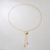 Gold Color Heart Chain Necklace Alloy Heart Pendant Necklace  Bijoux Femme