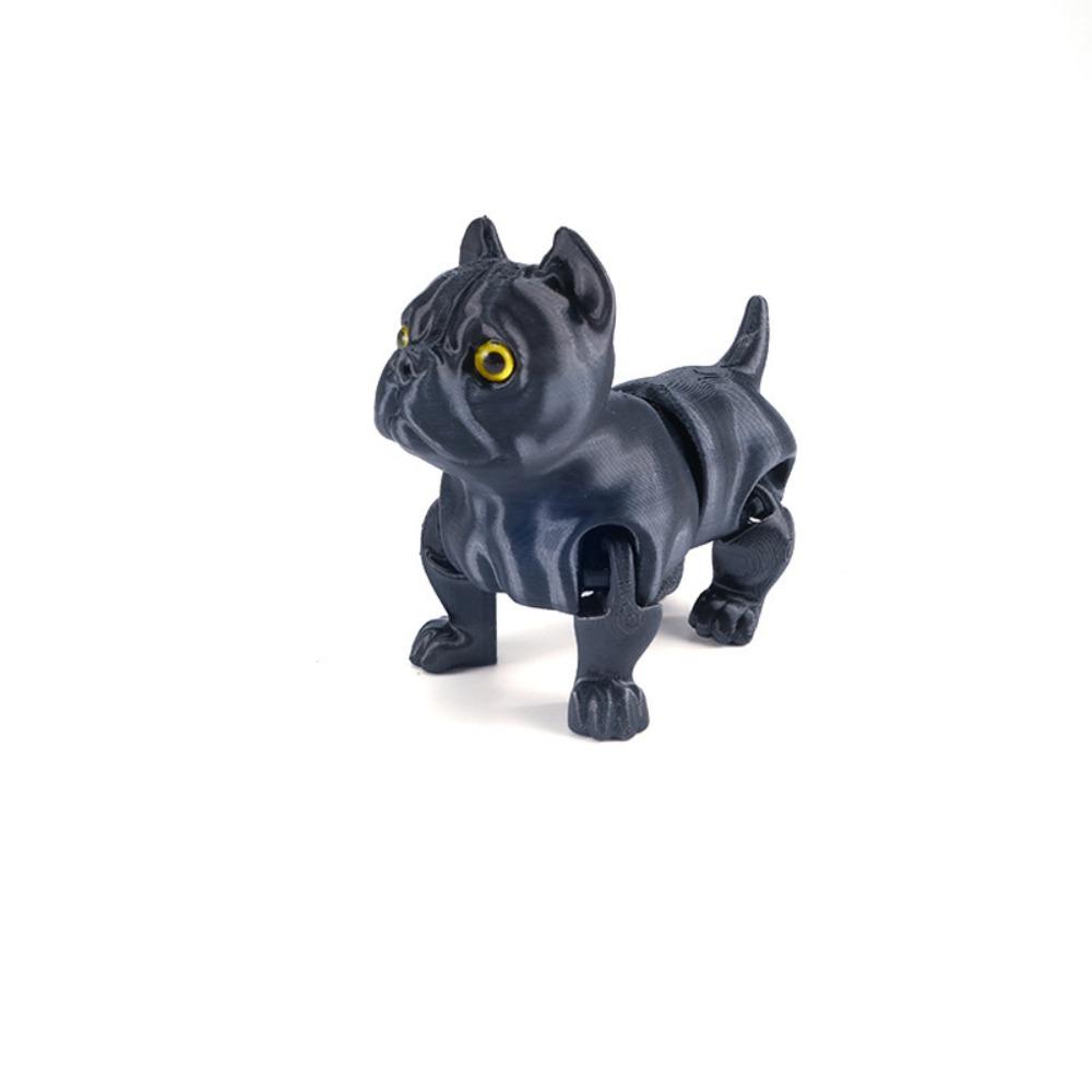 PLA 3D Printed Dog Model Solid Color Multi-jointed Dog Action Figurine Movable Articulated Animal Figurine Desktop Decoration