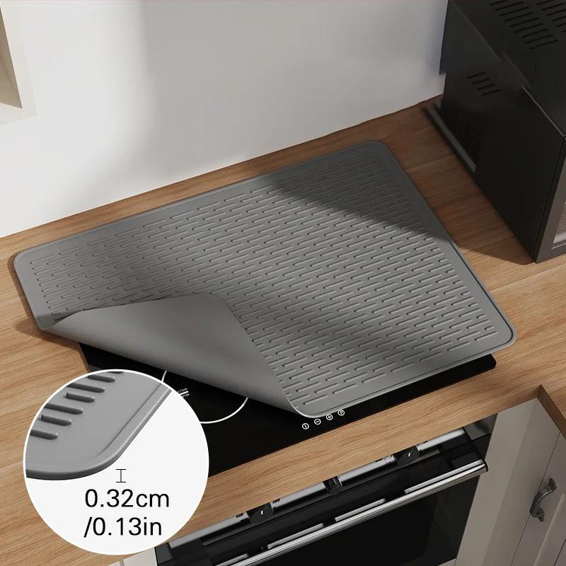Silicone Electric Stove Cover 71x50/76x53cm Multifunction Home Induction Cooker Cover Mat Kitchen Glass Top Stove Protection Mat