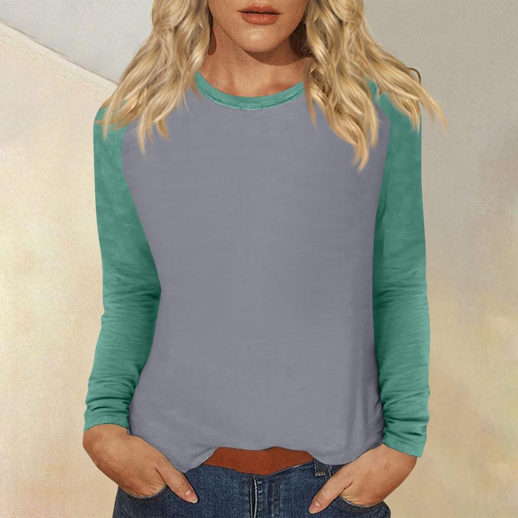 Women's T Shirt Print Long Sleeve Daily Fashion Basic Round Neck Raglan Sleeve Top