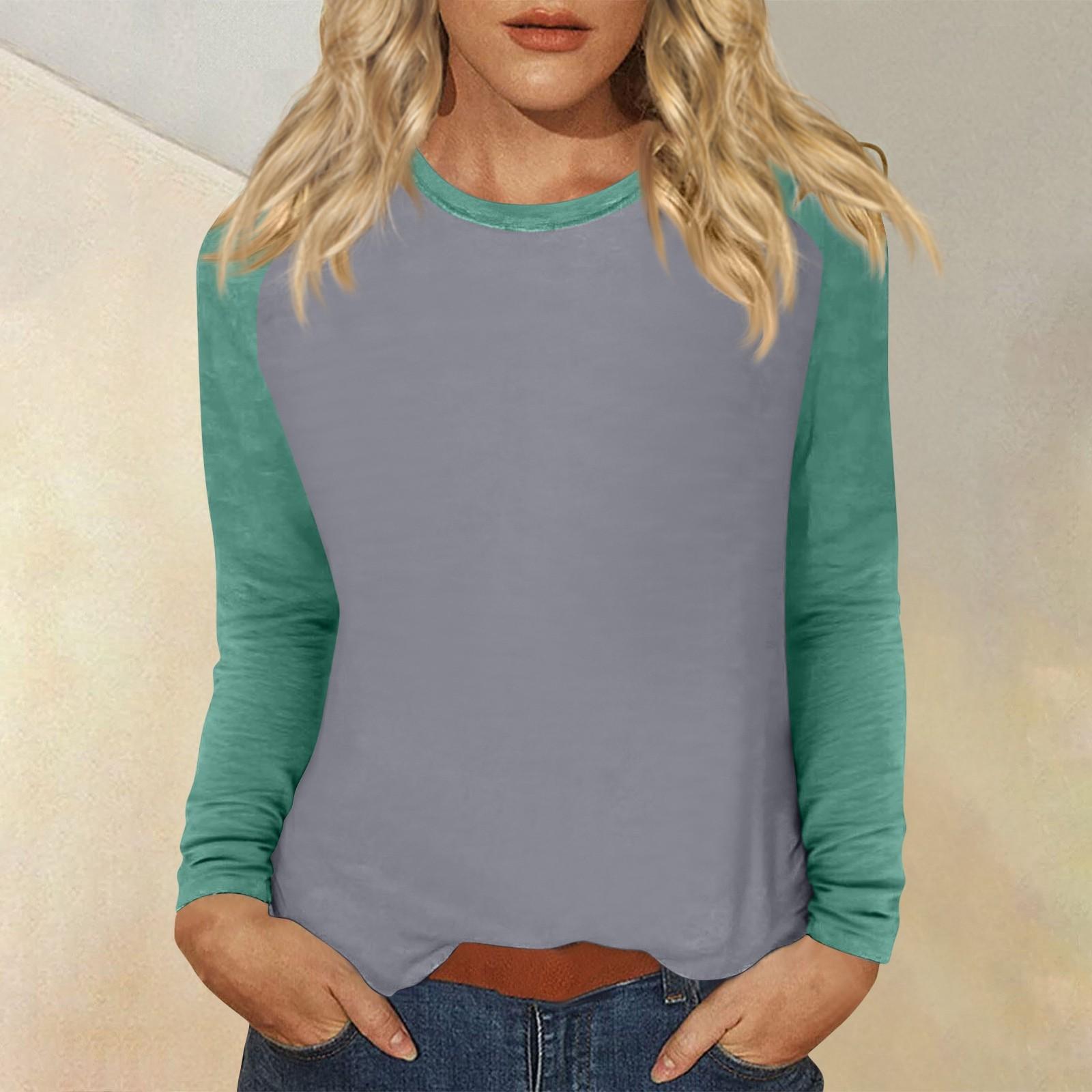 

Женская футболка с принтом, длинный рукав, повседневная мода, базовая, круглый вырез, рукав реглан, топ L