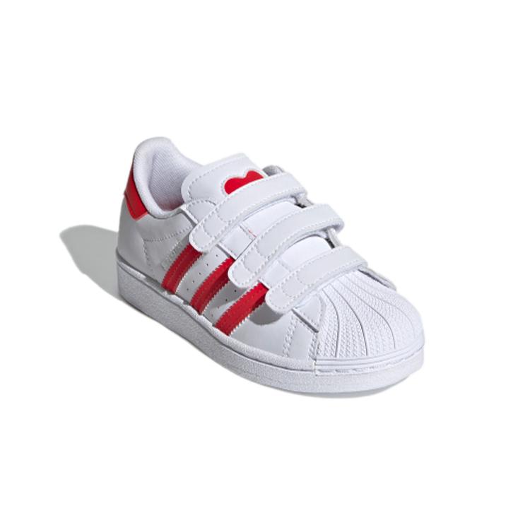Adidas Originals Superstar Cf C Abrasion Resistant Abrasion Resistant Low top Kids' Skateboarding Shoes Red White FZ0643
