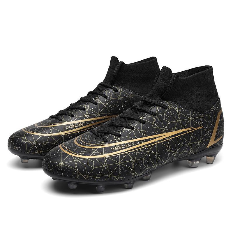 Large Size, Football Shoes Men's High Top Youth Student Game Training Shoes Broken Nails Men