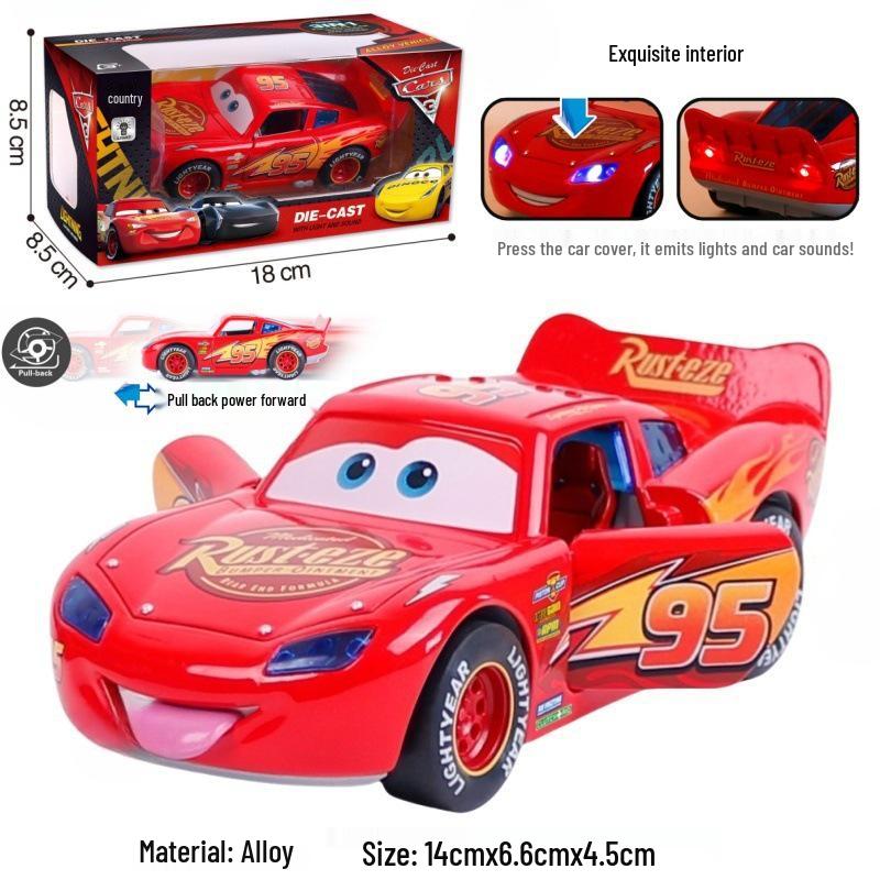 

3D Огни и Музыка Молния МакКуин Инерционная Сплавная Игрушечная Машинка - Третье Поколение