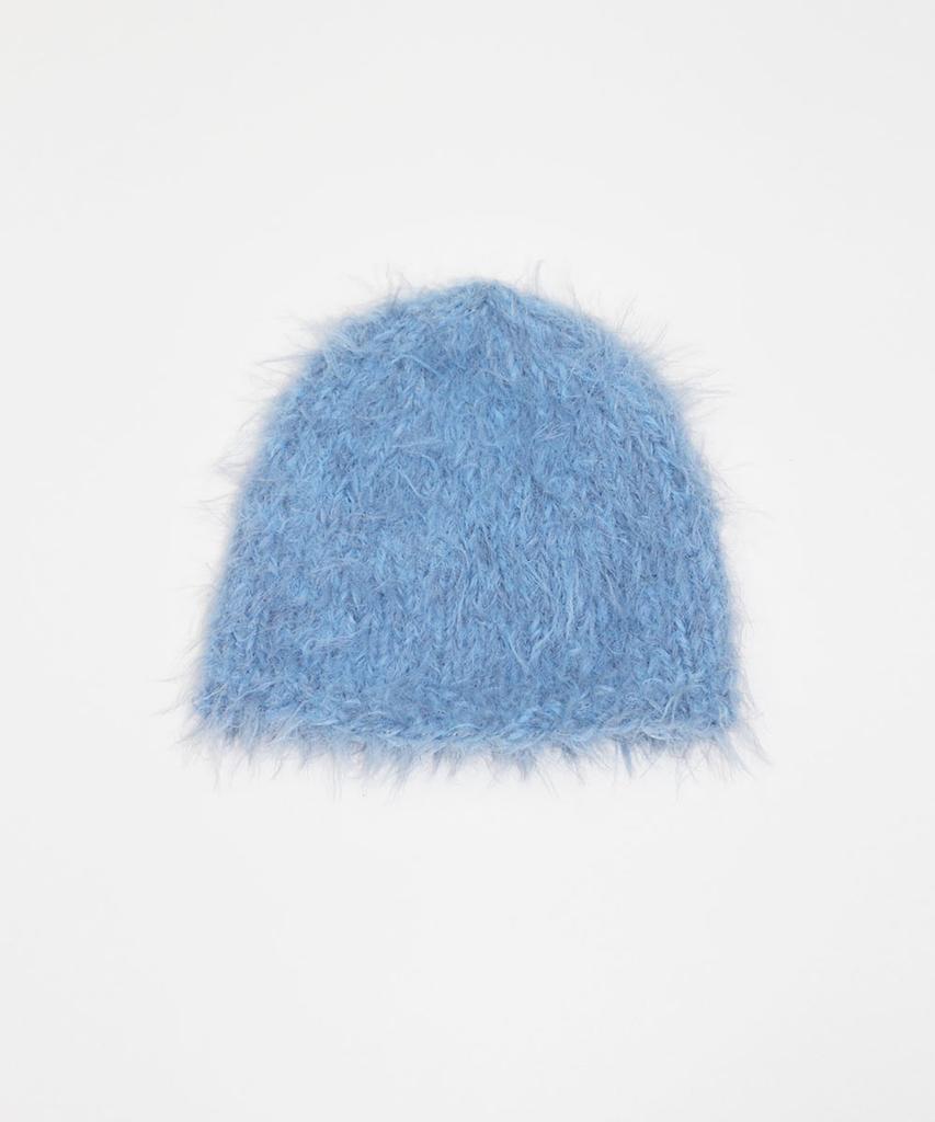 Yulaikeuhom Handmade Alpaca Fur Beanie Scarf Handmade Alpaca Fur - Sky Blue