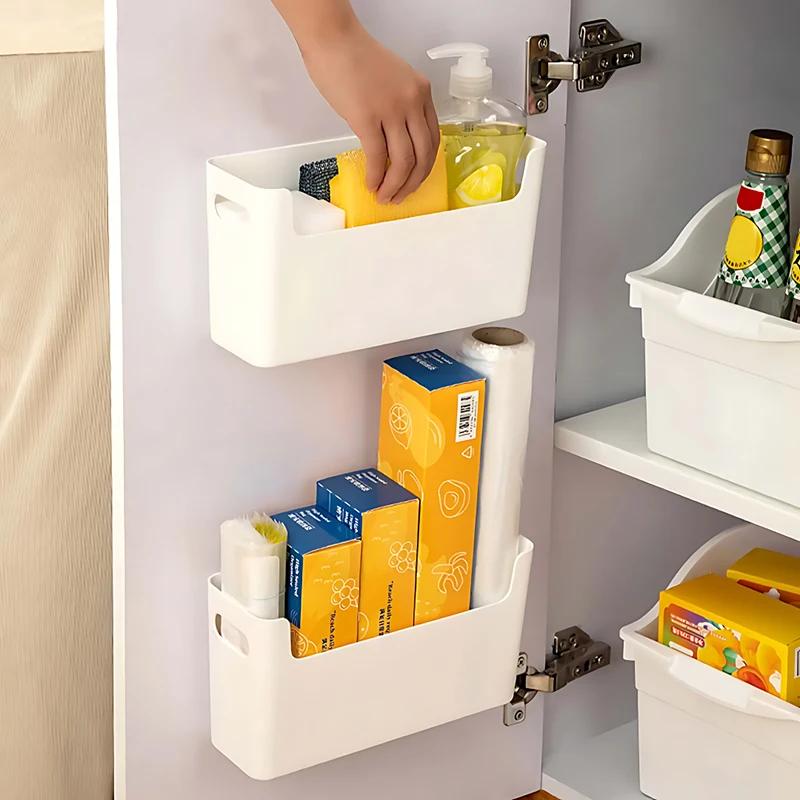 Transparent Non - Perforated Film, Cabinet & Wall Shelves, Spice Rack, Dish Drying Rack & Kitchen Cabinet Door Organizer