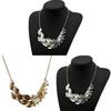 European Style Flower Leaf Necklace With Cubic Zirconia For Women Gift