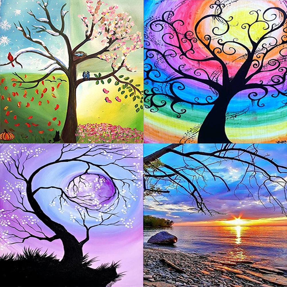 Cheap 5D DIY Full Drill Diamond Painting Fantasy Tree Cross Stitch ...