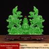 Double Dragon Zodiac: Green Dragon Ornament for Wealth and Prosperity - Perfect for Living Room, Office, Housewarming, or Opening Gifts.