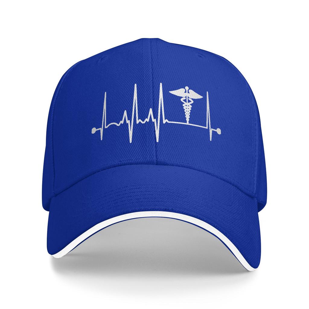 Medizinisches Symbol Herzschlag Baseballkappe Mode Damen Unisex Trucker-Kappe Sonnenaufdruck Laufen Hippie Snapback-Kappe Geschenk