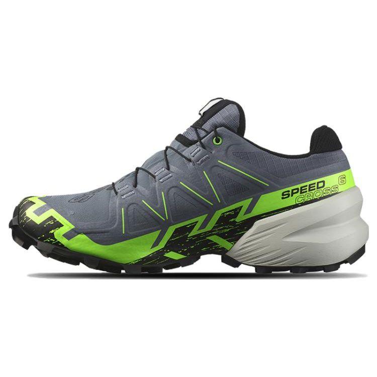 SALOMON Speedcross 6 Gtx Mesh Comfortable Versatile Shock Absorbing Durable Low Top Outdoor Functional Shoes Men Shoes Blue Gray 473019