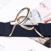 Elastic Waistband Simple Wide Waist Belt Metal Hook Buckles Waist Cincher For Women Dress Everyday Wear