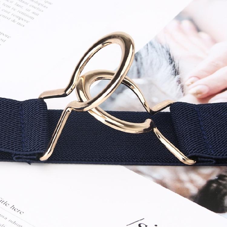 Elastic Waistband Simple Wide Waist Belt Metal Hook Buckles Waist Cincher For Women Dress Everyday Wear
