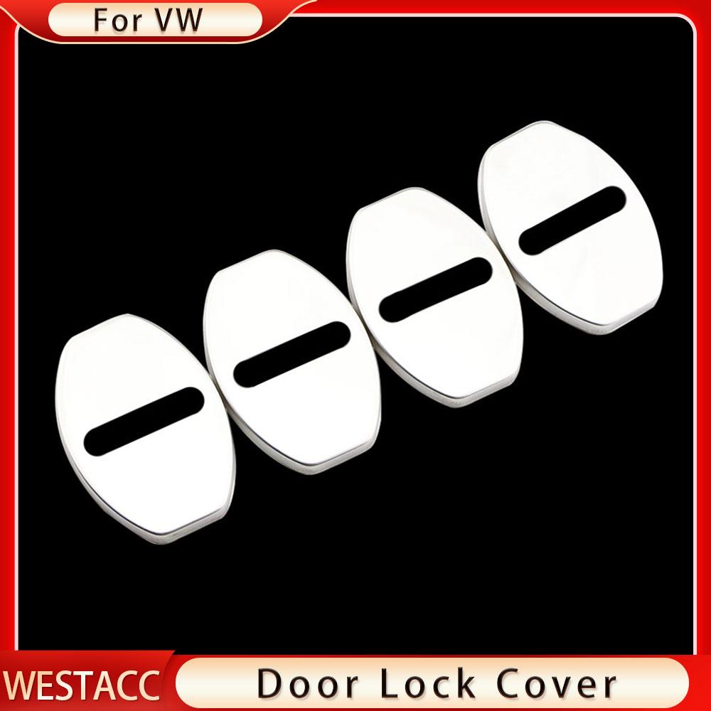 4 Stücke Edelstahl Türschloss Abdeckung Trim für Volkswagen VW GOLF 5 6 7 Tiguan POLO CC Passat B5 B6 neue Jetta Magotan