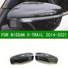 For NISSAN X-Trail T32 2014- Car Rearview Mirror Cover Trim, Black Carbon Fibre Side Mirror Covers 2015 2016 2017 2018