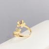 Cincin Pembukaan Opal Bunga, Boleh Laras, Untuk Wanita, Rekaan Daisy Kecil, Set 2 Keping
