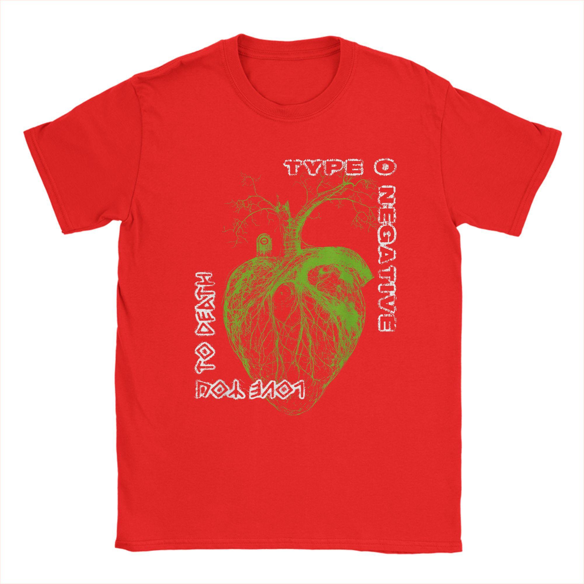 

Мужские футболки Type O Negative Heart You To Death Band Music Album Хлопковый мерч Новинка Короткие рукава O-образный вырез Футболка 5XL 6XL S красный
