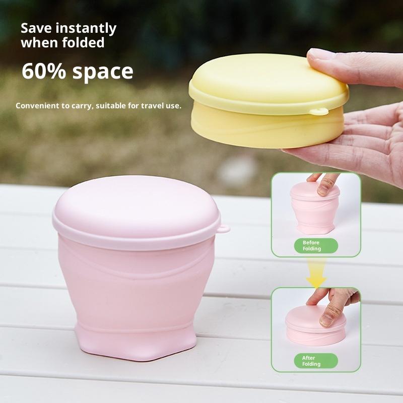 Tazza Pieghevole Resistente al Calore Tazza Portatile per Bevande Tazze d'Acqua in Gomma Viaggio Campeggio Silicone Morbido