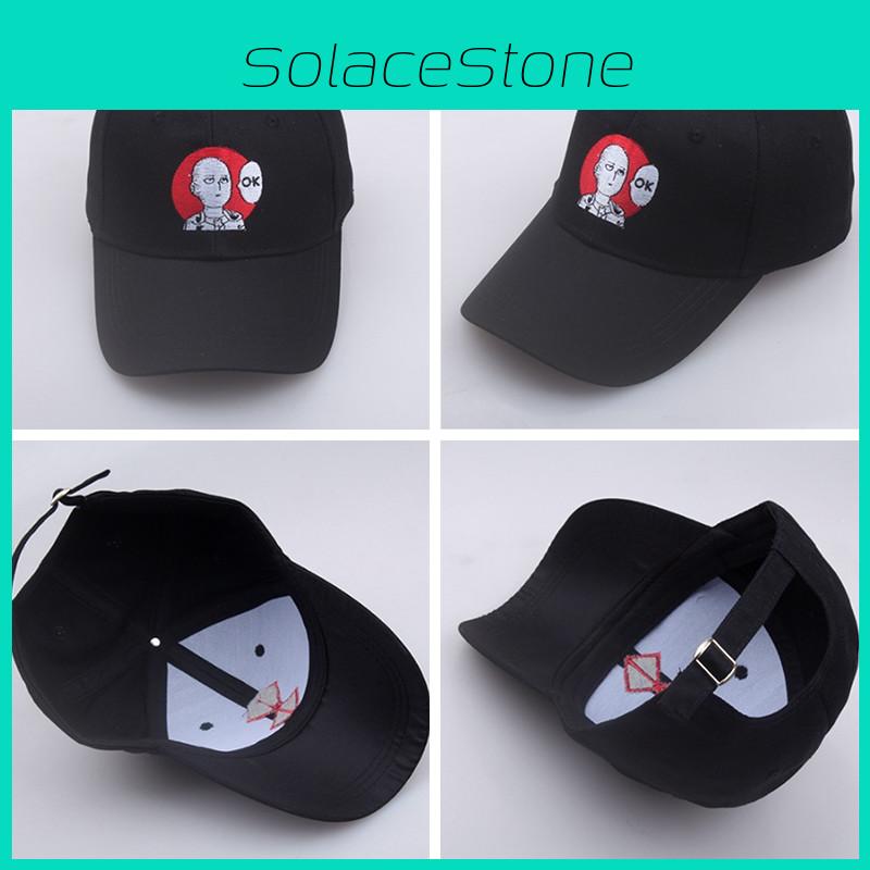 Saitama Dad Hat Japanese One-punch Man Baseball Cap With 100% Cotton Embroidery