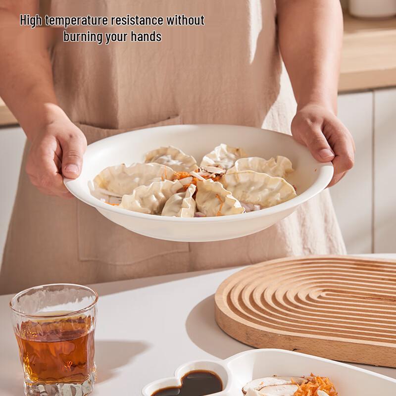 Xingfang Double-Layer Draining Dumpling Plate with Vinegar Dish