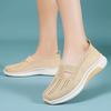 Springtime Women Shoes Cushioned Sole Mesh Upper Vulcanized Athletic Shoes For Middle Aged Mothers Lightweight Breathable Easy Slip-On Daily Shoes