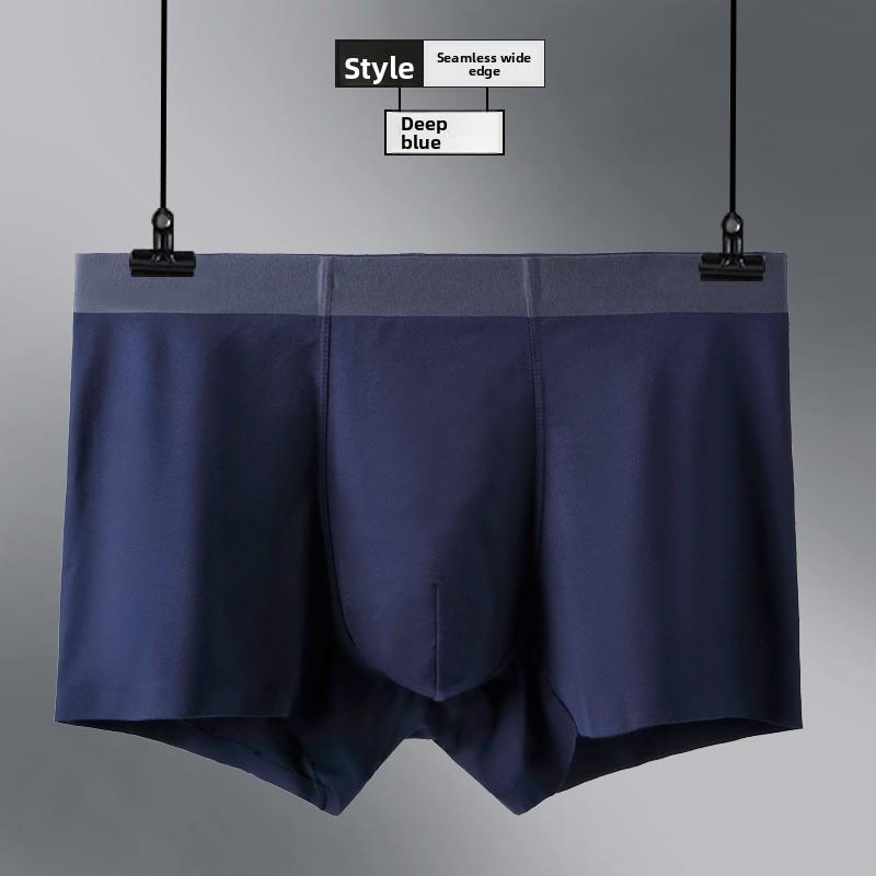 Plus-size Men Modal Graphene Slim Breathable Non-mark Flat-angle Briefs