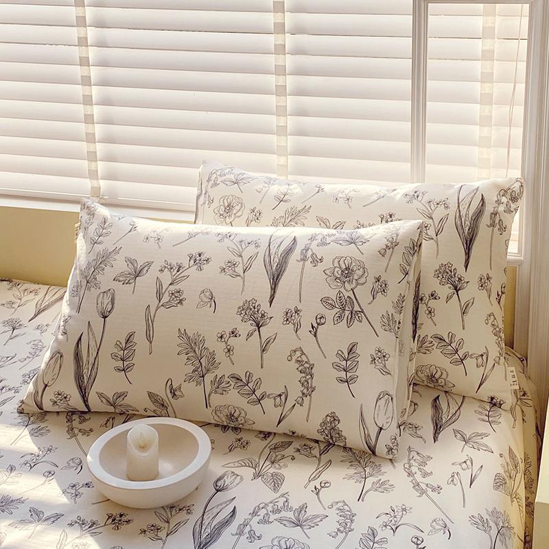 Cotton Pillowcase 2pcs Flowers Pillow Cover Bedding Decorative Pillow Case PillowCase Cover Nordic Sling cushion covers