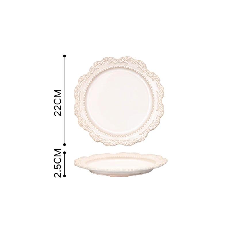 

Винтажная рельефная керамическая посуда для ресторана Креативная тарелка для стейка Десертное блюдо Суши Тарелка для супа Миска для закусок Кружка Набор столовых приборов