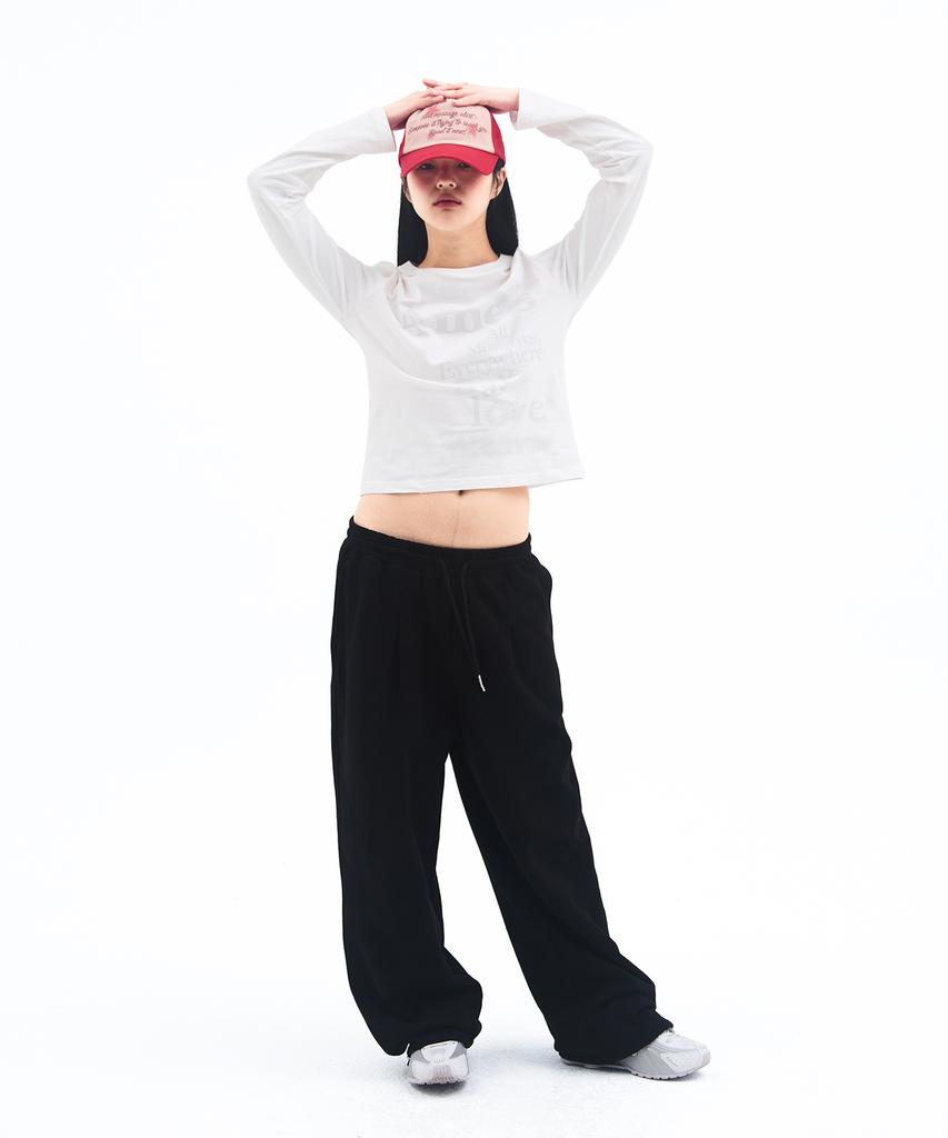 AMES-WORLDWIDE Basic Small Logo Sweat Pants Black
