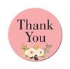 Darling Souvenir Round 1.6 Inches Peony Floral Baby Pink Thank You Stickers Wedding Gift-45