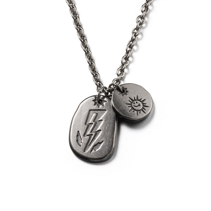 Men s Titanium Steel Pendant Necklace Custom Engraved OEM Jewelry 70CM