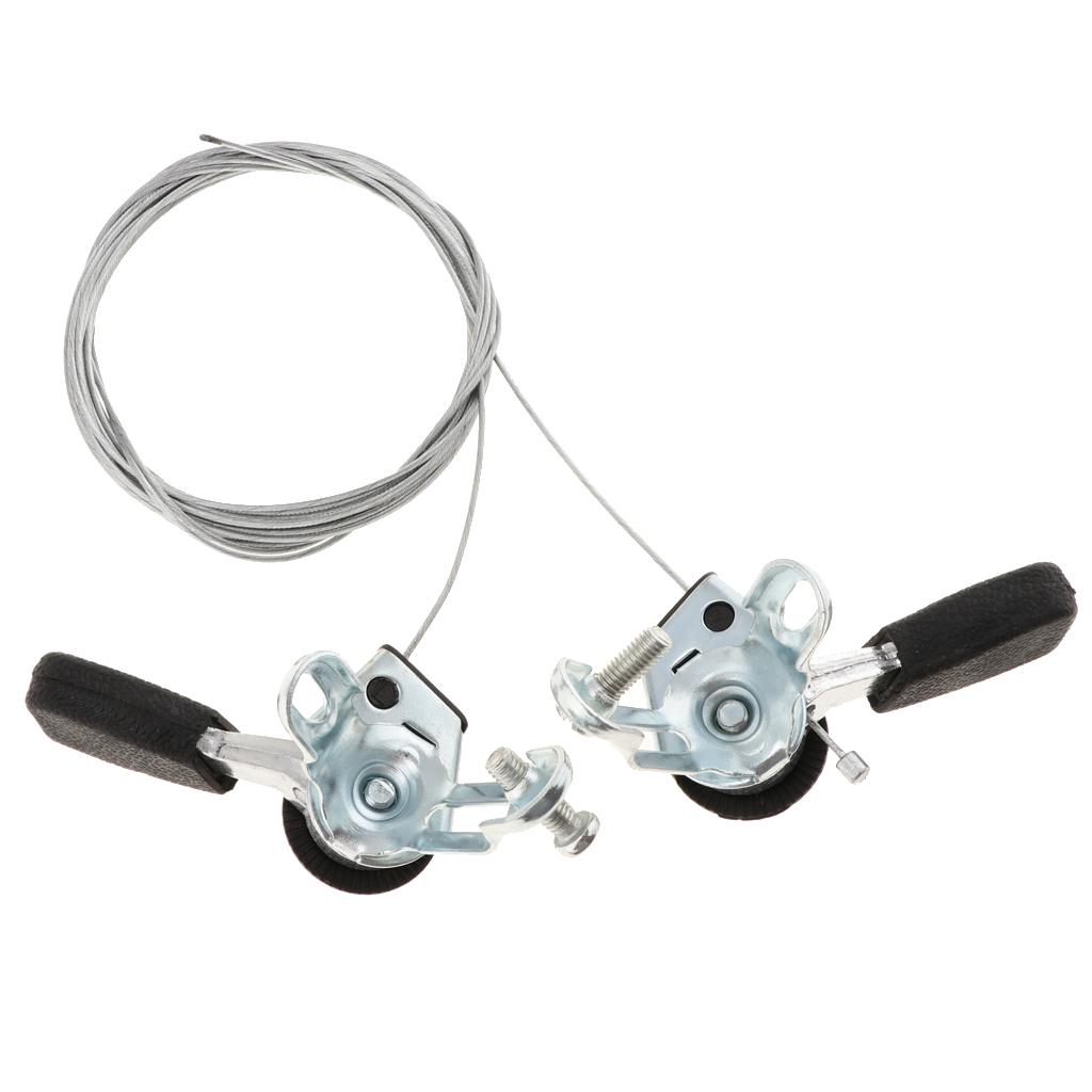 1 Paar 3x6/7 Versnellingen MTB Fiets Duim Versnellingspook Bovenmontage Shifters met Binnenkabel voor Stuur met 22,2 mm Diameter
