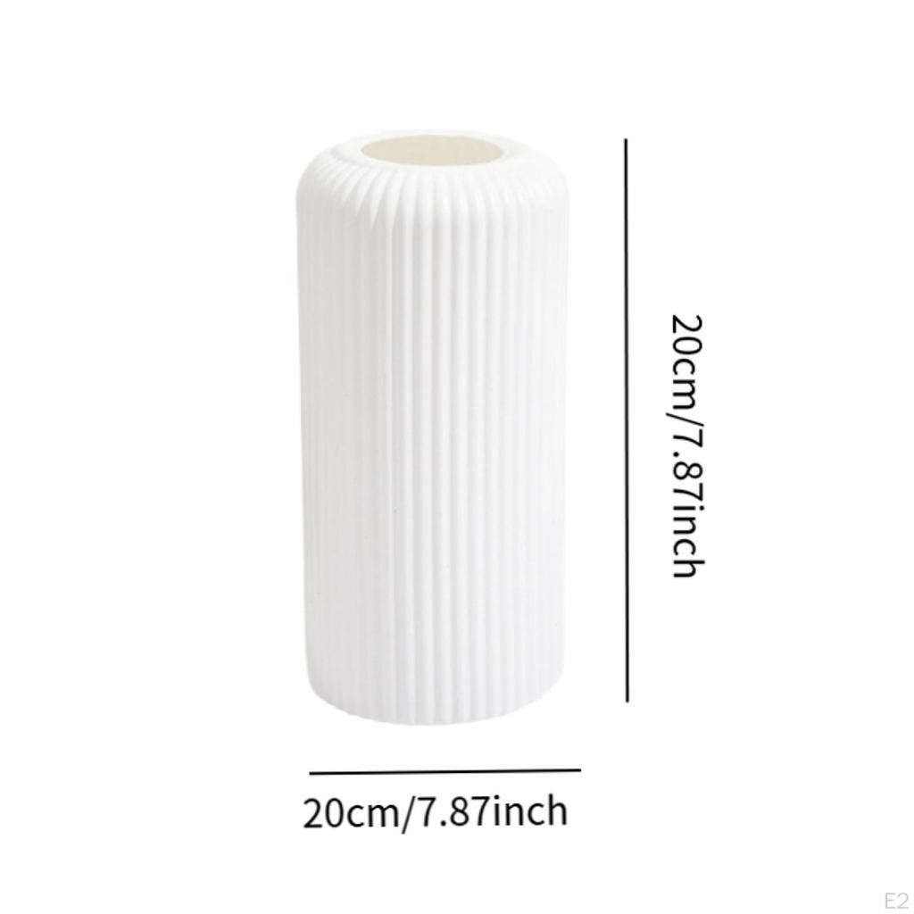 Striped Flower Vase Decorative Desktop Ornament Creative Floral Arrangement Display Plants