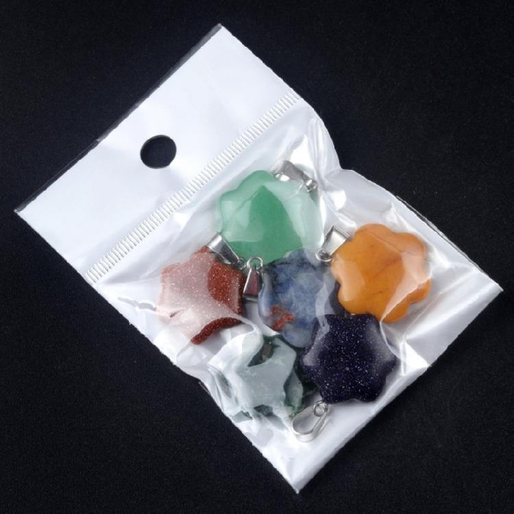 Artistic Crafted Flower Crystal Pendant Set Natural Stone Flower Pendant Charm For Handmade Jewelry And Necklace