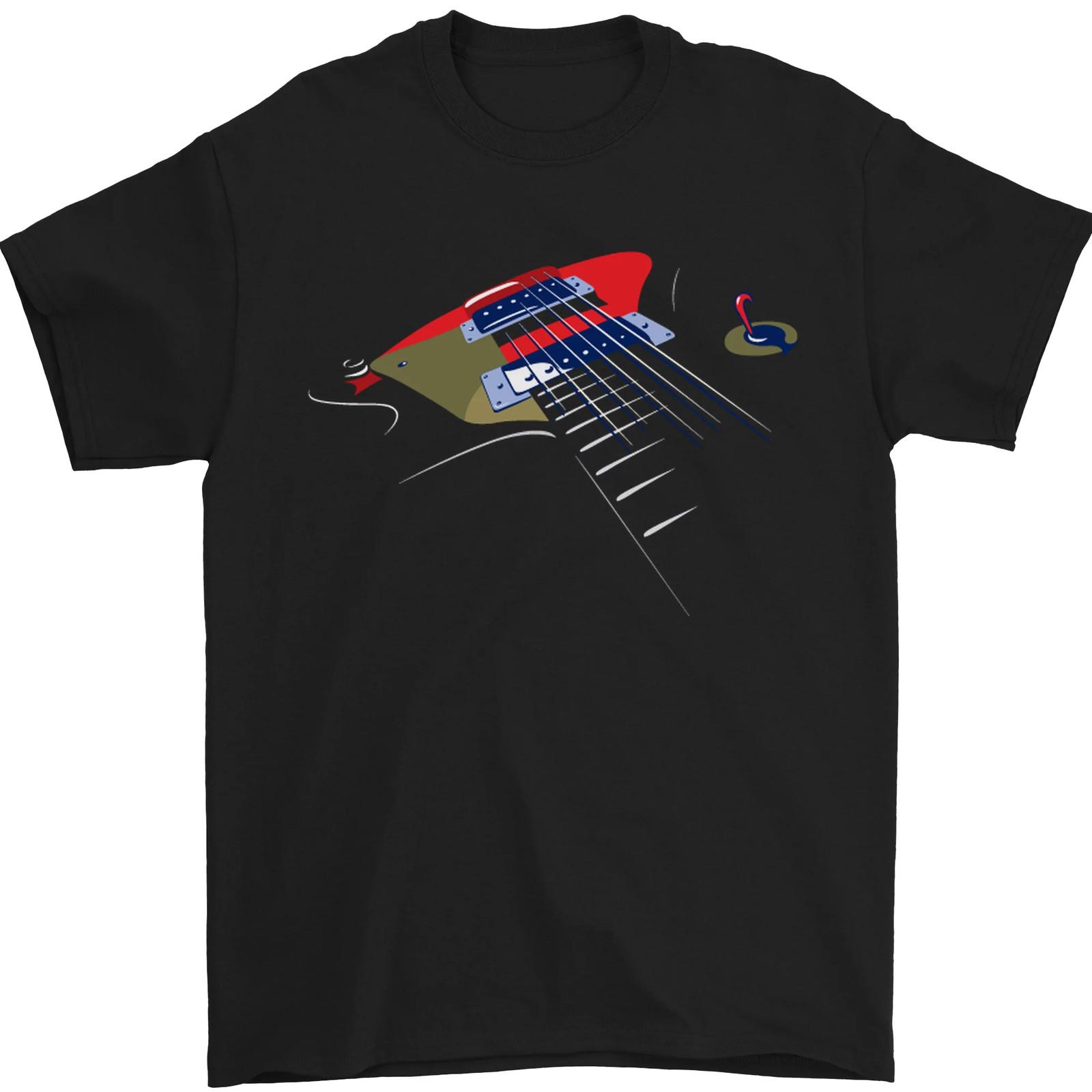 Guitar Perspective Guitarist Bass Electric Mens T-Shirt 100% Cotton S